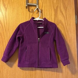 Columbia zip-up fleece, royal purple, 3T